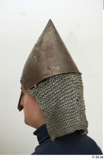 Photos Medieval Knight Plate Helmet 3 Helmet with chainmail army…